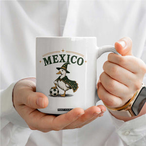 Vintage Mexico Soccer Wizard Duck Magical Fantasy Coffee Mug Retro Mexican Pride Football Fans