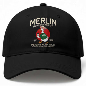 Merlin the Duck Honk Tour Mexico Retro Band Parody Baseball Cap Mexican Pride Soccer Locer Football Fans