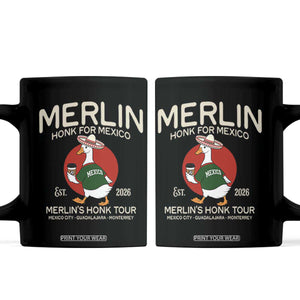 Merlin the Duck Honk Tour Mexico Retro Band Parody Coffee Mug Mexican Pride Soccer Locer Football Fans
