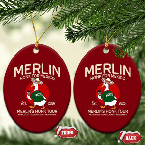 Merlin the Duck Honk Tour Mexico Retro Band Parody Ceramic Ornament Mexican Pride Soccer Locer Football Fans