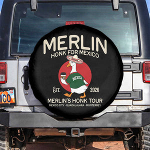 Merlin the Duck Honk Tour Mexico Retro Band Parody Spare Tire Cover Mexican Pride Soccer Locer Football Fans