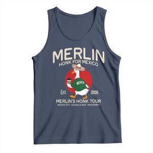 Merlin the Duck Honk Tour Mexico Retro Band Parody Tank Top Mexican Pride Soccer Locer Football Fans