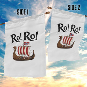Funny Norwegian Viking Longship Ro Ro Garden Flag Retro Norge Norway Flag Football Fans TS02 Print Your Wear