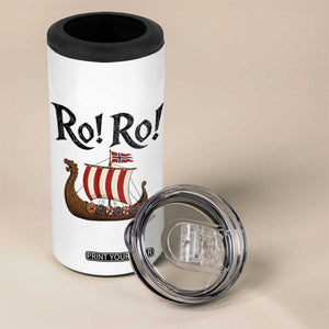 Funny Norwegian Viking Longship Ro Ro 4 in 1 Can Cooler Tumbler Retro Norge Norway Flag Football Fans TS02 Print Your Wear