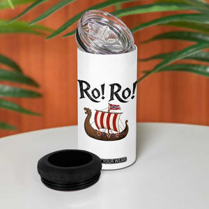 Funny Norwegian Viking Longship Ro Ro 4 in 1 Can Cooler Tumbler Retro Norge Norway Flag Football Fans TS02 Print Your Wear