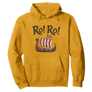 Funny Norwegian Viking Longship Ro Ro Hoodie Retro Norge Norway Flag Football Fans TS02 Gold Print Your Wear