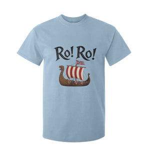 Funny Norwegian Viking Longship Ro Ro T Shirt For Kid Retro Norge Norway Flag Football Fans TS02 Light Blue Print Your Wear