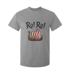 Funny Norwegian Viking Longship Ro Ro T Shirt For Kid Retro Norge Norway Flag Football Fans TS02 Sport Gray Print Your Wear