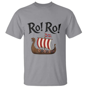 Funny Norwegian Viking Longship Ro Ro T Shirt Retro Norge Norway Flag Football Fans TS02 Sport Gray Print Your Wear
