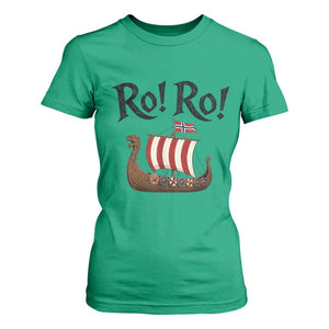 Funny Norwegian Viking Longship Ro Ro T Shirt For Women Retro Norge Norway Flag Football Fans TS02 Irish Green Print Your Wear