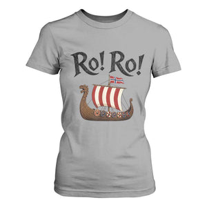 Funny Norwegian Viking Longship Ro Ro T Shirt For Women Retro Norge Norway Flag Football Fans TS02 Sport Gray Print Your Wear