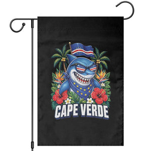 Cape Verde Cool Blue Shark Tropical Graphic Garden Flag Cabo Verde Paradise Verdean Soccer Football Fans TS02 Black Print Your Wear