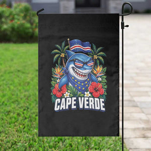 Cape Verde Cool Blue Shark Tropical Graphic Garden Flag Cabo Verde Paradise Verdean Soccer Football Fans TS02 Print Your Wear