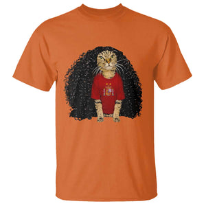 Funny Long Curly Hair Wig Soccer Cat Graphic T Shirt Spain Espana Sports Fans Meme Spanish Pride