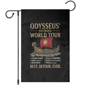 Odysseus Extended World Tour Garden Flag Funny Greek Mythology Odyssey History Gift