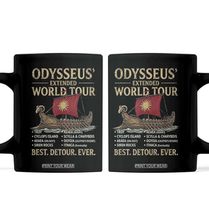 Odysseus Extended World Tour Coffee Mug Funny Greek Mythology Odyssey History Gift