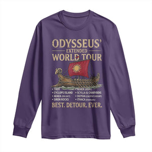 Odysseus Extended World Tour Long Sleeve Shirt Funny Greek Mythology Odyssey History Gift