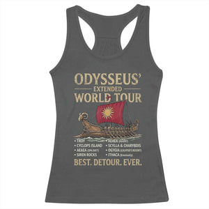 Odysseus Extended World Tour Racerback Tank Top Funny Greek Mythology Odyssey History Gift