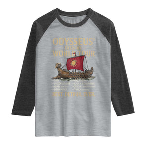 Odysseus Extended World Tour Raglan Shirt Funny Greek Mythology Odyssey History Gift
