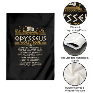 Odysseus World Tour Epic Journey Garden Flag Funny Greek Mythology Odyssey History Gift
