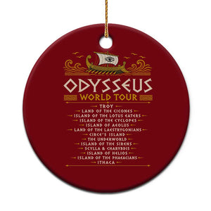 Odysseus World Tour Epic Journey Ceramic Ornament Funny Greek Mythology Odyssey History Gift