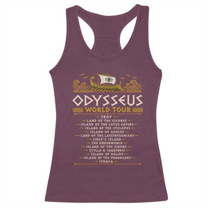 Odysseus World Tour Epic Journey Racerback Tank Top Funny Greek Mythology Odyssey History Gift