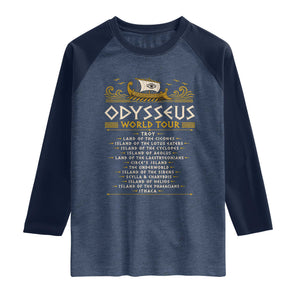 Odysseus World Tour Epic Journey Raglan Shirt Funny Greek Mythology Odyssey History Gift