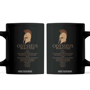 Odysseus Ancient Greek Odyssey World Tour Coffee Mug Mythology Corinthian Helmet History Lover Gift