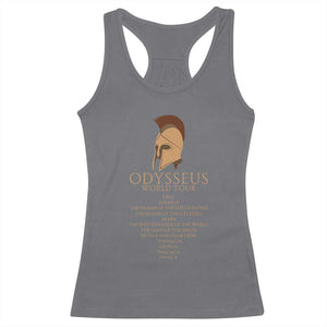 Odysseus Ancient Greek Odyssey World Tour Racerback Tank Top Mythology Corinthian Helmet History Lover Gift