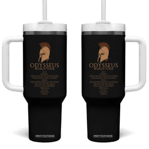 Odysseus Ancient Greek Odyssey World Tour Tumbler With Handle Mythology Corinthian Helmet History Lover Gift