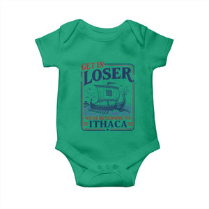 Funny Odysseus Journey Epic Odyssey Parody Baby Onesie Retro Get In Loser Returning To Ithaca Greek Mythology Meme