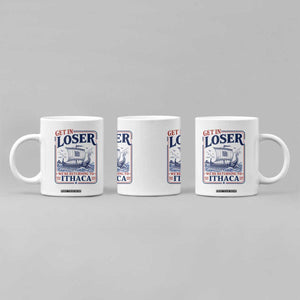 Funny Odysseus Journey Epic Odyssey Parody Coffee Mug Retro Get In Loser Returning To Ithaca Greek Mythology Meme