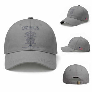 Odysseus Mediterranean Tour Baseball Cap Funny Greek Mythology Ancient History Graphic