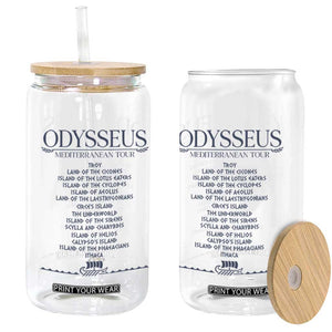 Odysseus Mediterranean Tour Glass Can Funny Greek Mythology Ancient History Graphic