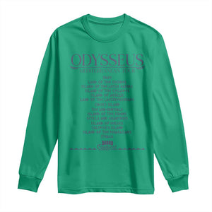 Odysseus Mediterranean Tour Long Sleeve Shirt Funny Greek Mythology Ancient History Graphic