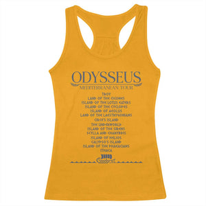Odysseus Mediterranean Tour Racerback Tank Top Funny Greek Mythology Ancient History Graphic