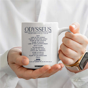Odysseus Mediterranean Tour Coffee Mug Funny Greek Mythology Ancient History Graphic