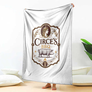 Circes BBQ Funny Greek Mythology Dark Humor Throw Blanket Slow Smoked Legendary Flavor Odysseus Pigs Odyssey Parody