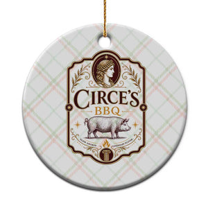 Circes BBQ Funny Greek Mythology Dark Humor Ceramic Ornament Slow Smoked Legendary Flavor Odysseus Pigs Odyssey Parody