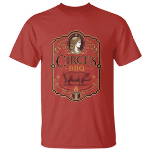 Circes BBQ Funny Greek Mythology Dark Humor T Shirt Slow Smoked Legendary Flavor Odysseus Pigs Odyssey Parody