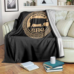 Circes BBQ Ancient Greek Mythology Dark Humor Throw Blanket Odysseus Pigs Odyssey Parody History Lover Gift