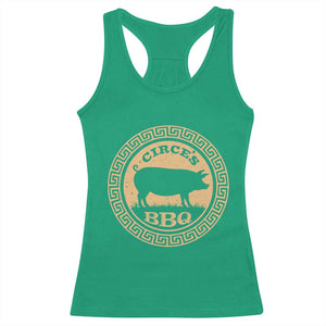 Circes BBQ Ancient Greek Mythology Dark Humor Racerback Tank Top Odysseus Pigs Odyssey Parody History Lover Gift