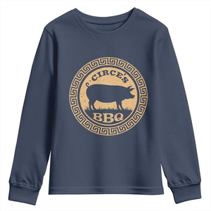 Circes BBQ Ancient Greek Mythology Dark Humor Youth Sweatshirt Odysseus Pigs Odyssey Parody History Lover Gift
