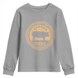 Circes BBQ Ancient Greek Mythology Dark Humor Youth Sweatshirt Odysseus Pigs Odyssey Parody History Lover Gift
