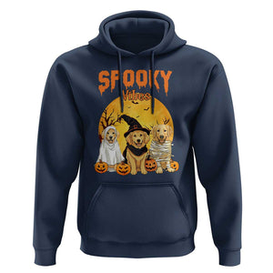 Halloween Golden Retriever Hoodie Ghost Dogs Boo Sheet Spooky Vibes TS02 Navy Print Your Wear