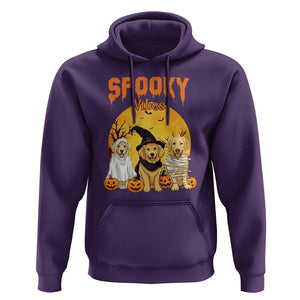 Halloween Golden Retriever Hoodie Ghost Dogs Boo Sheet Spooky Vibes TS02 Purple Print Your Wear