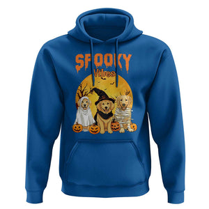 Halloween Golden Retriever Hoodie Ghost Dogs Boo Sheet Spooky Vibes TS02 Royal Blue Print Your Wear