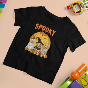 Halloween Golden Retriever T Shirt For Kid Ghost Dogs Boo Sheet Spooky Vibes TS02 Black Print Your Wear