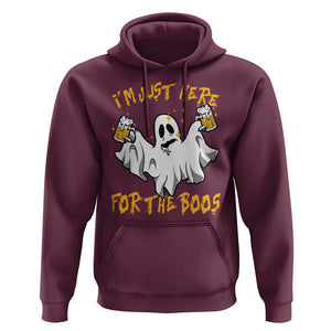 Ghost Halloween Costume Hoodie I'm Just Here For The Boos Drunk Drinking Boo Sheet TS02 Maroon Print Your Wear