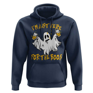 Ghost Halloween Costume Hoodie I'm Just Here For The Boos Drunk Drinking Boo Sheet TS02 Navy Print Your Wear